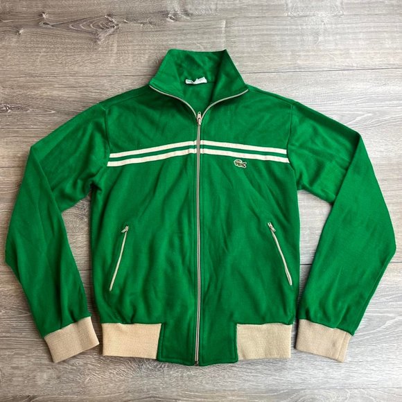 Lacoste Jackets & Blazers - Vintage 70s Chemise Lacoste Lightweight Green Full Zip Track Jacket, Medium Size